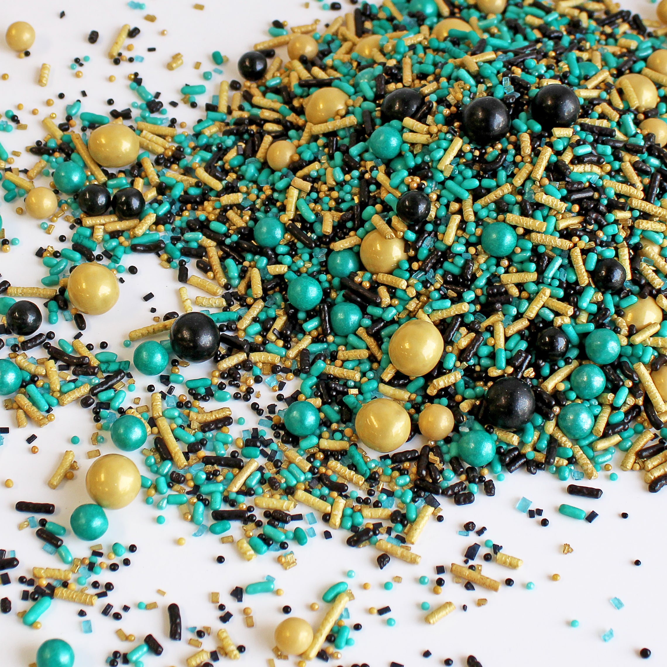 Black, Gold & Teal Sporty Sprinkles – Sprinkle Pop